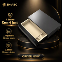 Coffre-fort intégré pour tiroir de placard, organisateur de bijoux multi-compartiments avec serrure numérique à empreinte digitale, boîte de sécurité