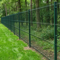 Clôture de sécurité 3D V-Bending vert foncé de haute qualité, en treillis soudé en acier thermolaqué, anti-escalade, durable, 8 pieds