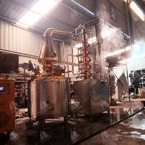 Vodka Gin Whisky Álcool Destilaria Equipamento Capacetes cobre Vapor Aquecimento Destilação Ainda