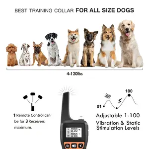 Collar E impermeable para entrenamiento de perros, antiladridos, antigolpes