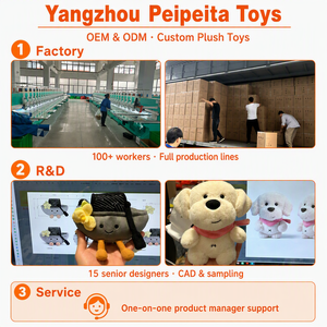 Peluche personnalisée avec panier de fruits OEM ODM, jouet en peluche à cheveux longs et chapeau rouge, figurine en tissu doux, cadeau Kawaii pour la récolte, décoration pour enfants - Product Image 6