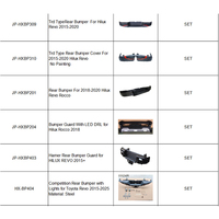Accessoires intérieurs, tapis de sol, barre lumineuse LED, phare avant, feu arrière, garniture de seuil de porte, kit chromé, pièces de camionnette pour Toyota Hilux