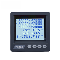 Compteur multifonctionnel TOMZN 3 phases 4 fils pour tension de ligne, courant, puissance active/reactive, PF, RS485, mot de passe
