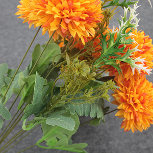 Ramo de Crisantemos Artificiales Jessie de 48 cm, Flor de Seda para Decoración de Bodas y Hogar - Product Image 3