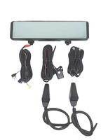 1 tahun 12-Inch Full Touchscreen IPS Dash Cam ADAS Dual lensa kaca spion 360 derajat titik buta peringatan Santa perekam Video untuk