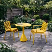 Ensemble de meubles de patio décontractés de style nordique, résistant aux intempéries et au soleil, tables et chaises en métal pour cafés, balcons, jardins