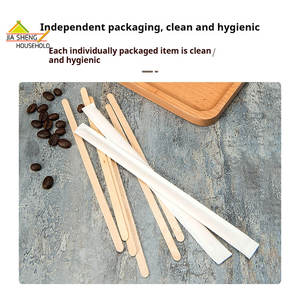 Pengaduk kopi kayu Birch alami portabel 5.5 "tongkat pengaduk sekali pakai untuk bar kopi dan pesta - Product Image 3