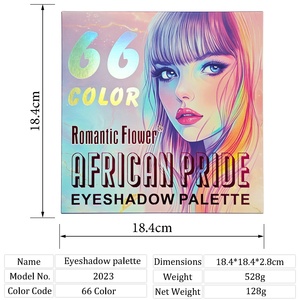 <span class=keywords><strong>Palette</strong></span> de fards à paupières en gros, <span class=keywords><strong>66</strong></span> teintes, longue tenue, haute pigmentation, logo personnalisé, ensemble de maquillage 3 niveaux pour femme, idéal comme cadeau - Product Image 4