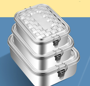 Lonchera Bento SYH1065 de Acero Inoxidable 304, Contenedor Térmico para Alimentos con Plato de 3 Compartimentos para Empacar Comida - Product Image 6