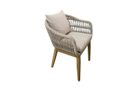 Meubles de loisirs en plein air de style moderne, chaises de salle à manger confortables en corde d'aluminium pour villa, jardin, nouveau design