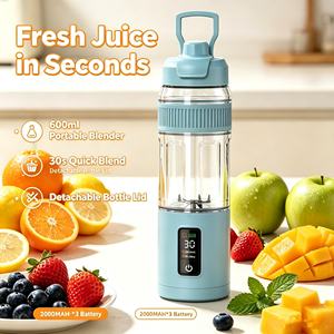 Nouveau mixeur portable électrique, alimenté par batterie, rechargeable par USB, facile à transporter, mini mixeur de voyage pour les smoothies, les milkshakes, pour la voiture, le camping-car, l'extérieur - Product Image 2