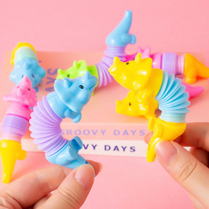 Juguete de dinosaurio con manguera telescópica para niños de 2 a 4 años, juguete unisex de plástico para aliviar el estrés - Product Image 2