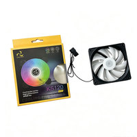 Ventilateur de refroidissement PC silencieux 120 mm 4 broches RGB, boîte de 25 couleurs RGB, emballage de 45 ventilateurs 4 broches 5000 tr/min pour machine de minage, 120 mm
