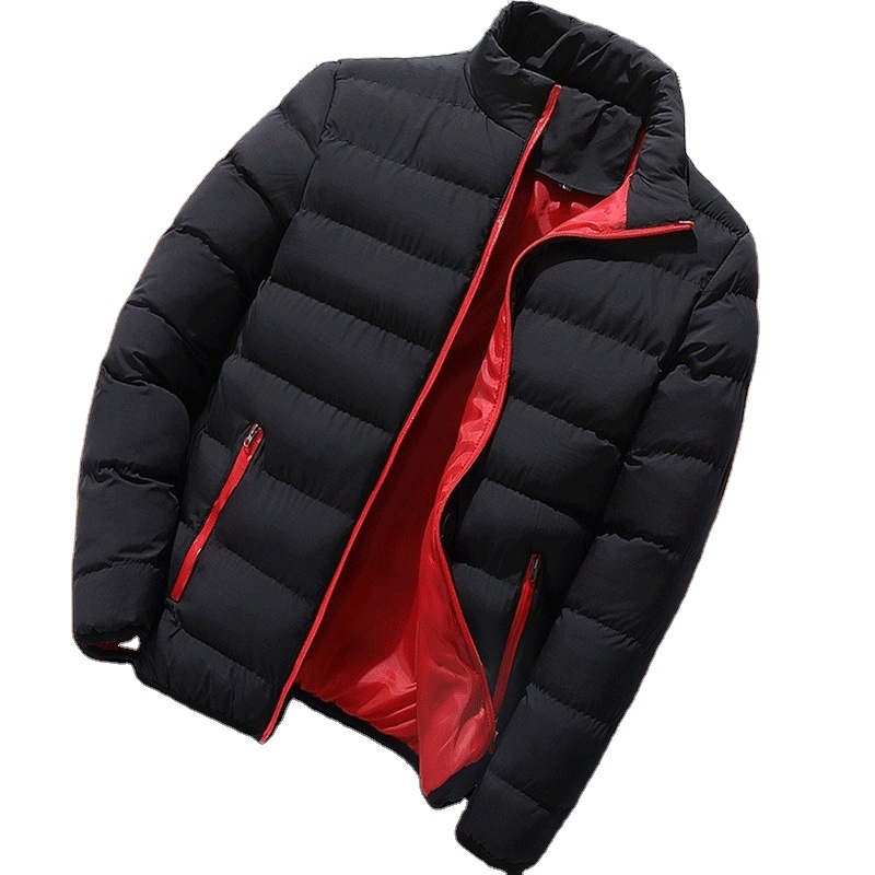 Winter Jacket Men Fashion Stand Collar Male Parka Jacket Mens Solid Thick Jackets Plus Size Winter Coats Man Clothing