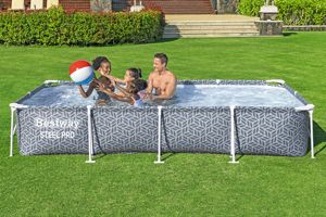 Bestway 561FT 561FV 561FUE Steel Pro Rectangle Above Ground <strong>Pool</strong> Set 3.66 m X 2.01 m X 66 cm Swimming <strong>Pool</strong> - Product Image 3