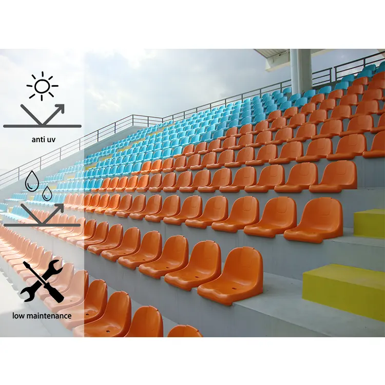 Açık futbol plastik koltuklar stadyum sandalyeleri