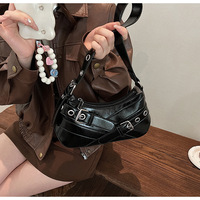 Sac de moto tendance, nouveau sac à bandoulière rétro tendance, texture élégante, sac de bras charmant et simple