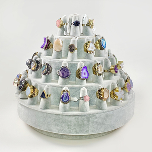 Anillo de piedras preciosas naturales hechos a mano <span class=keywords><strong>cianita</strong></span> anillo chapado en oro anillo único - Product Image 6