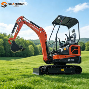 Free shipping Construction Mini Excavator 1.7ton <b>Small</b> Hydraulic Excavator Tracked Backhoe Farm Excavator mini digger excavator - Product Image 2