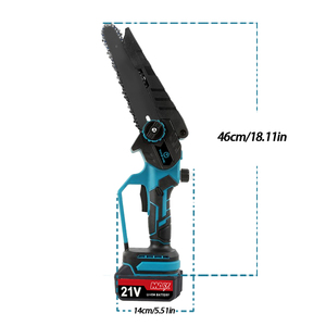Scie à chaîne électrique portative 6/8'' multifonctionnelle pour la maison, la coupe de bois, le travail du bois et le jardinage, scie à chaîne au lithium - Product Image 1