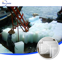 Máquina de bloques de hielo transparente industrial completamente automática de alto rendimiento 5000kg/día | Control PLC y ahorro de energía para barras de whisky