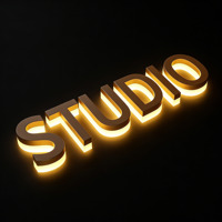 Enseigne lumineuse 3D personnalisée à LED rétroéclairée, lettres en relief, logo lumineux, enseigne extérieure à LED pour commerce