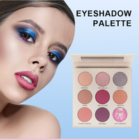 Palette d'ombres à paupières Matte Mauve & Shimmer Peach Soft Glam Metallic Finish Powder Form
