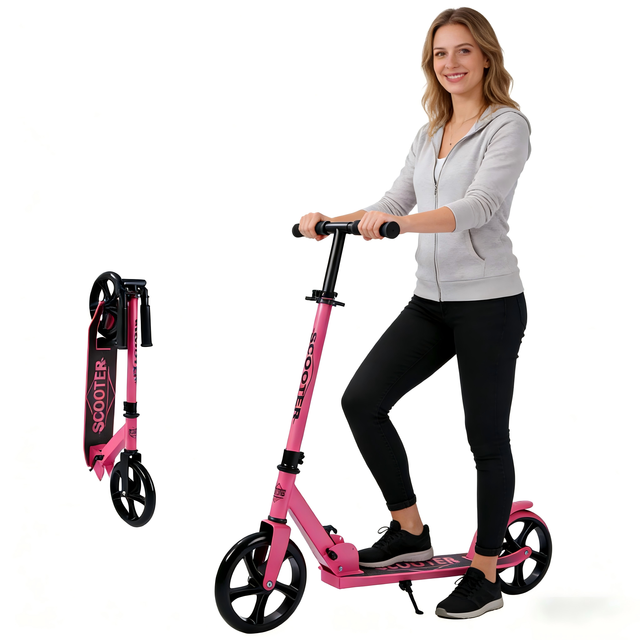 Direct Factort Kick Scooters 2 Big Wheels Portable Folding Lightweight Foot Scooter for Adult Kids