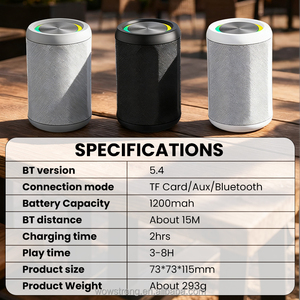 <strong>Bluetooth</strong> <strong>Speaker</strong> with HD Sound Portable Wireless Waterproof TWS Pairing BT5.3 for Home/Party/Outdoor/Beach Gifts for Adults - Product Image 5