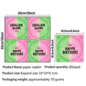 Nuevo estilo: Decoración de fiesta de cumpleaños de bruja mágica rosa y verde, accesorios, mantel, banderín colgante, plato de cena, adorno para tarta - Product Image 6