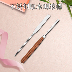 Japanese Style Nail Mixing Stick 151x10x10mm Stainless Steel Flexible For Gel Polish UV Gel - Product Image 4