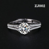 Bague de fiançailles éternelle en moissanite cultivée en laboratoire, bijoux en diamant personnalisés de l'usine Madonna, bague en moissanite pour femmes