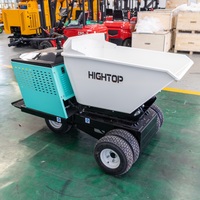 Mini-dumper hydraulique motorisé sur roues, chariot de chantier, transporteur de chantier