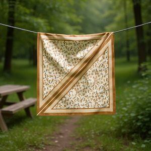 Sciarpa triangolare multifunzionale 60x135 cm con motivo floreale - Product Image 3