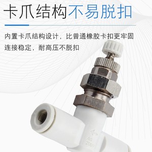Válvula de Control de Velocidad Neumática de Diafragma SWEI, Válvula de Estrangulación para Tubería de Gas de 3/8 Pulgadas, AS2001F-04-3 - Product Image 2
