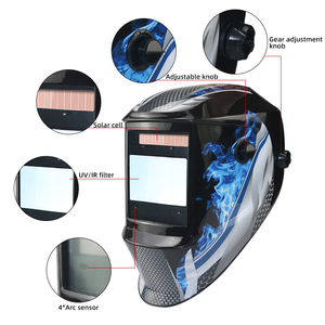 Casco de soldadura automático con 4 sensores de arco DIN5-DIN13, oscurecimiento solar automático, color verdadero, para soldadura TIG, MIG y rectificado - Product Image 4