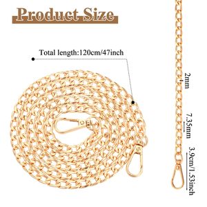 High-End <b>Bag</b> Accessories Flat <b>Bag</b> Chain Metal <b>Strap</b> Single Shoulder Crossbody or Lantern <b>Replacement</b> for Needlework - Product Image 2