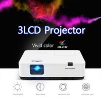Projecteur laser Byintek K201 pour publicité et affaires, projecteur extérieur à courte focale pour bâtiments, projecteurs haute luminosité ANSI