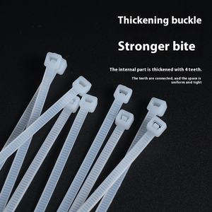 Attaches de câble en nylon solide 66 Strangler en plastique autobloquant en noir et blanc Options de longueur de 100mm à 400mm - Product Image 3