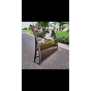 Soporte de aluminio negro fácil de instalar al mejor <span class=keywords><strong>precio</strong></span> y placa de <span class=keywords><strong>policarbonato</strong></span> <span class=keywords><strong>transparente</strong></span> para el hogar - Product Image 4