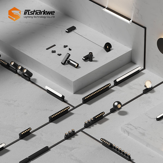 DC24V Fabric Belt Track Magnetic LED Light Track System 5mm Mini Slim Ultra Thin Narrow LED Magnetic Track Light for Home
