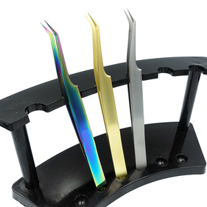 Precision curved tweezers for eyelash <b>extensions</b>, queen curler, princess curler, colored gold flower eyebrow tweezers, OEM - Product Image 5