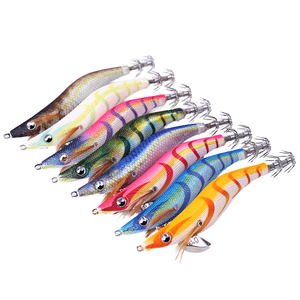 EGI Lula Gabarito De Madeira Camarão Isca Lula Polvo Isca Durável Metal ABS Silicone Isca Rio Pesca #2.5 #3.0 Montanha Molde - Product Image 1