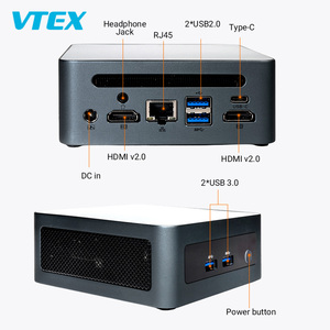 Business Office Mini <strong>Computer</strong> R5-5500U BT5.3 WIFI 6 DDR4 RAM Dual M.2 Slots <strong>Type</strong>-C PD DP <strong>Data</strong> Metal Frame Wall Mount Mini PC - Product Image 6