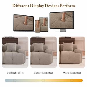 Canapé modulaire moderne sans ossature, canapé nuage, canapé 3 places avec repose-pieds pour salon - Product Image 6