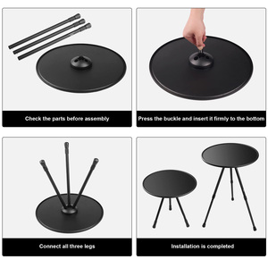 Portable Outdoor Side <strong>Table</strong> , Ultra-Light <strong>Small</strong> Folding <strong>Camping</strong> <strong>Table</strong>, Adjustable Height, Suitable for Travel, <strong>Camping</strong> - Product Image 6