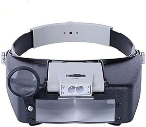 Led Verlichte Hoofdvergrootglas, 2x 4x 6,5x 8,5x Handsfree Verlicht Verlichtend Vergrootglas Voor Het Lezen Van Elektronica Horloge Reparatie - Product Image 1