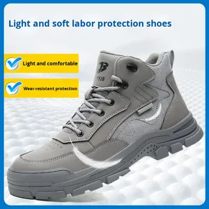 Work Safety Shoes for Men Soft Soled Lightweight Breathable <strong>Steel</strong> <strong>Toe</strong> <strong>Boots</strong> <strong>Woman</strong> <strong>Steel</strong> <strong>Toe</strong> <strong>Boots</strong> Anti Smashing Anti Stabbing - Product Image 4