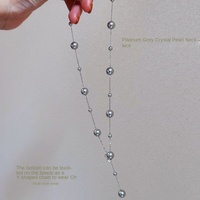 Collar Gargantilla de Plata de Ley S925 con Perlas de Semilla Estrelladas para Mujer, Accesorios de Lujo Ligero de Alta Gama para Verano