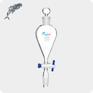 Joan laboratório 2000ml funil separatório de vidro forma de pear com rolha de ptfe - Product Image 2